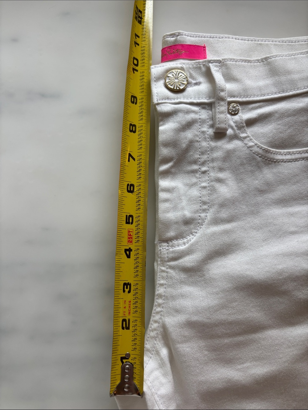 Lilly Pulitzer Annet Crop Flare White Jeans 00 fit petite - Picture 10 of 10
